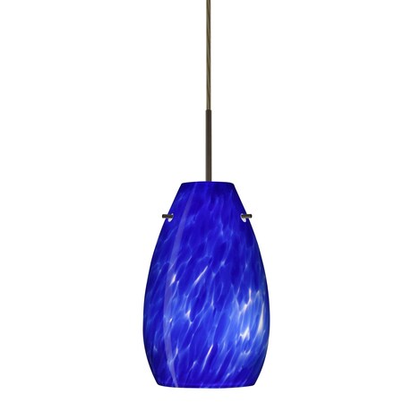 Besa Lighting Pera 9 Cord Pendant, Blue Cloud, Bronze Finish, 1x100W Incandescent 1JT-412686-BR